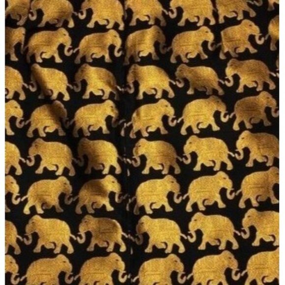 J Crew Womens Skirt Size 0 Elephant Print Gold Black Mini Brocade - Picture 2 of 9